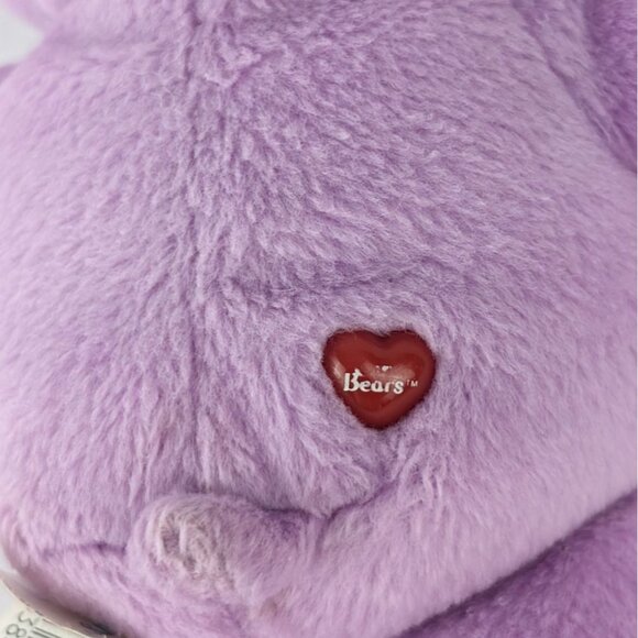 Care Bears Share Bear Plush Purple Lollipop 7" Stuffed Animal Toy 2004 - Picture 3 of 6